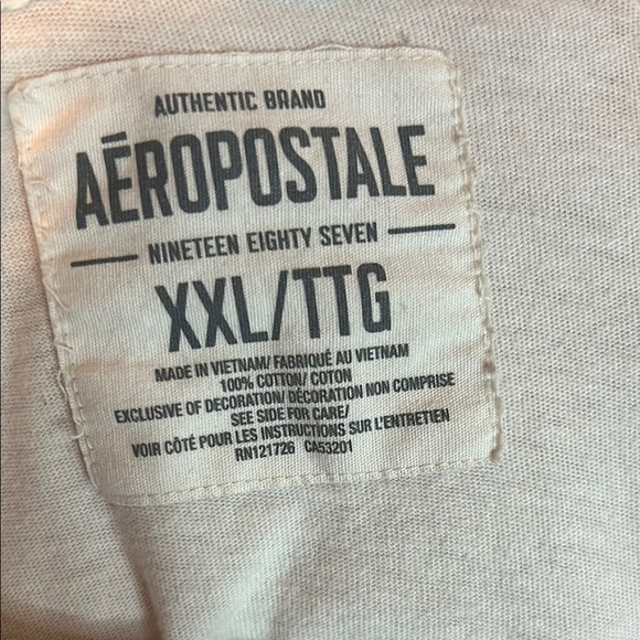 Aeropostale Cream Graphic Tee vintage - Picture 2 of 10